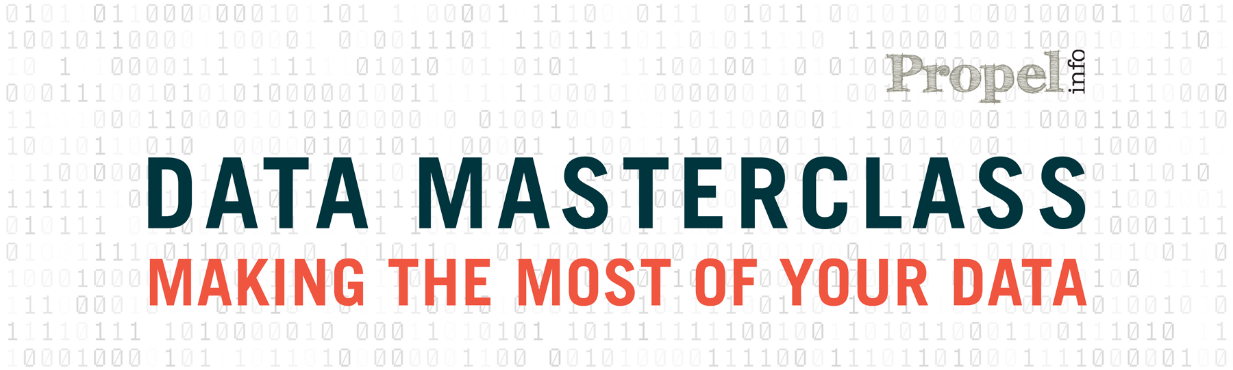 Data Masterclass: Making the most of your data
